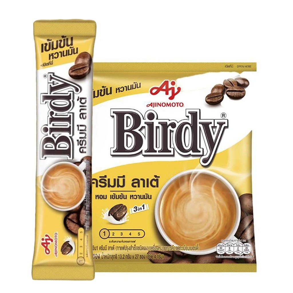 เบอร์ดี้ กาแฟสำเร็จรูป 3in1 Birdy ครีมมี ลาเต้ กาแฟเบอร์ดี้ 27 ซอง กาแฟเบอร์ดี้แบบซอง