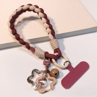 สายคล้องโทรศัพท์มือถือแฟชั่น+การ์ดสีสัน+กระดิ่งดาวสายรัดข้อม…