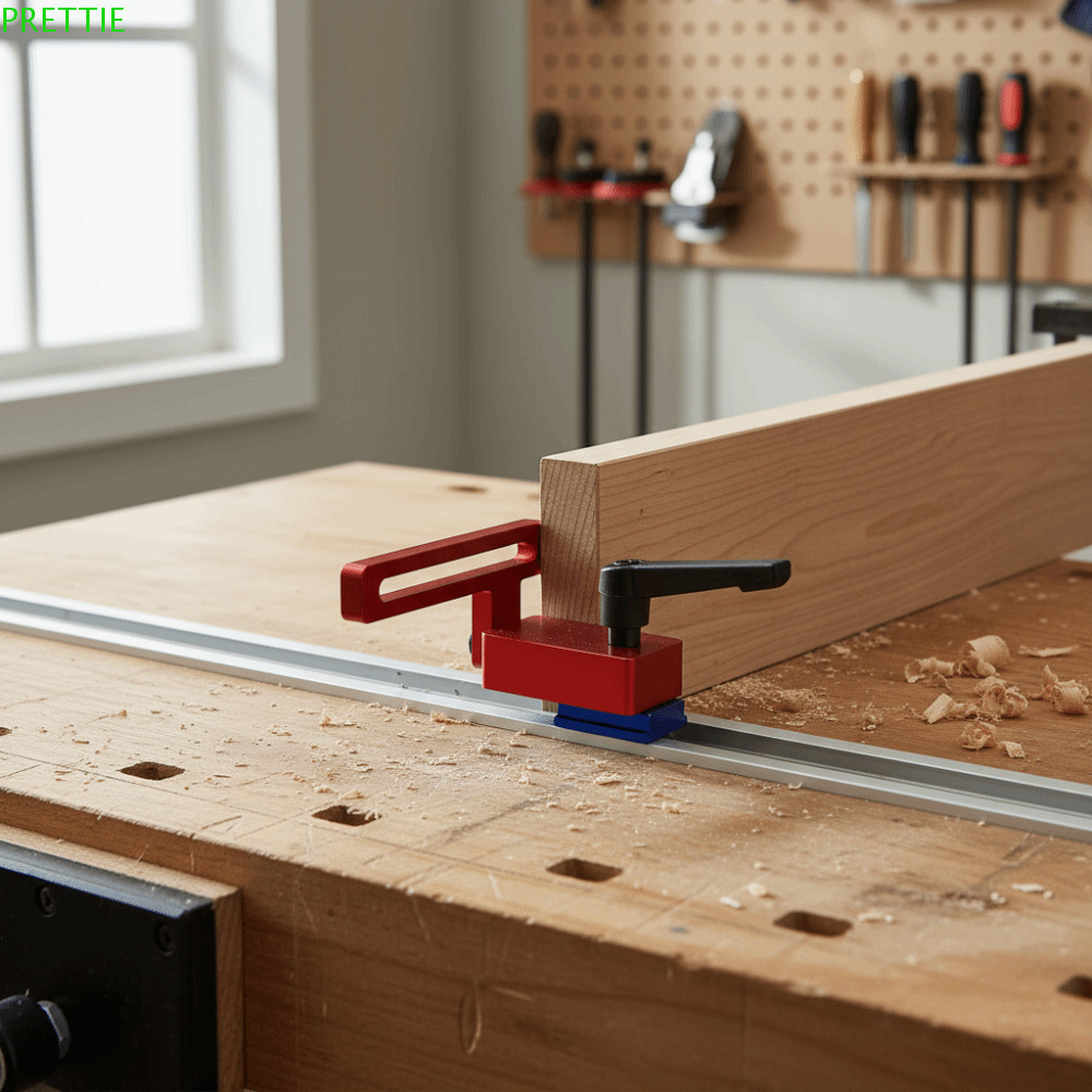 PRETTIE Miter Track Stop, ล็อคกลไกอลูมิเนียมก่อสร้าง T Track Stop Block, Precision Jig 30 ประเภทการอ