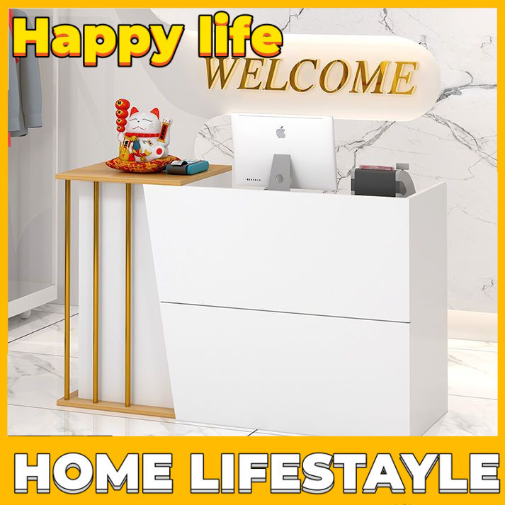【HOME LIFESTAYLE】Commercial Reception Wooden Desk / Office Receptionist Desk / Front Desk Counter/Ca