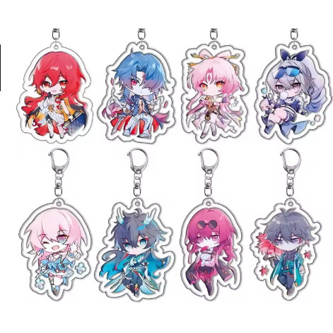 Honkai: Star Rail พวงกุญแจจิบิน่ารัก Luocha, Fu Xuan, Blade, Imbibitor Lunae