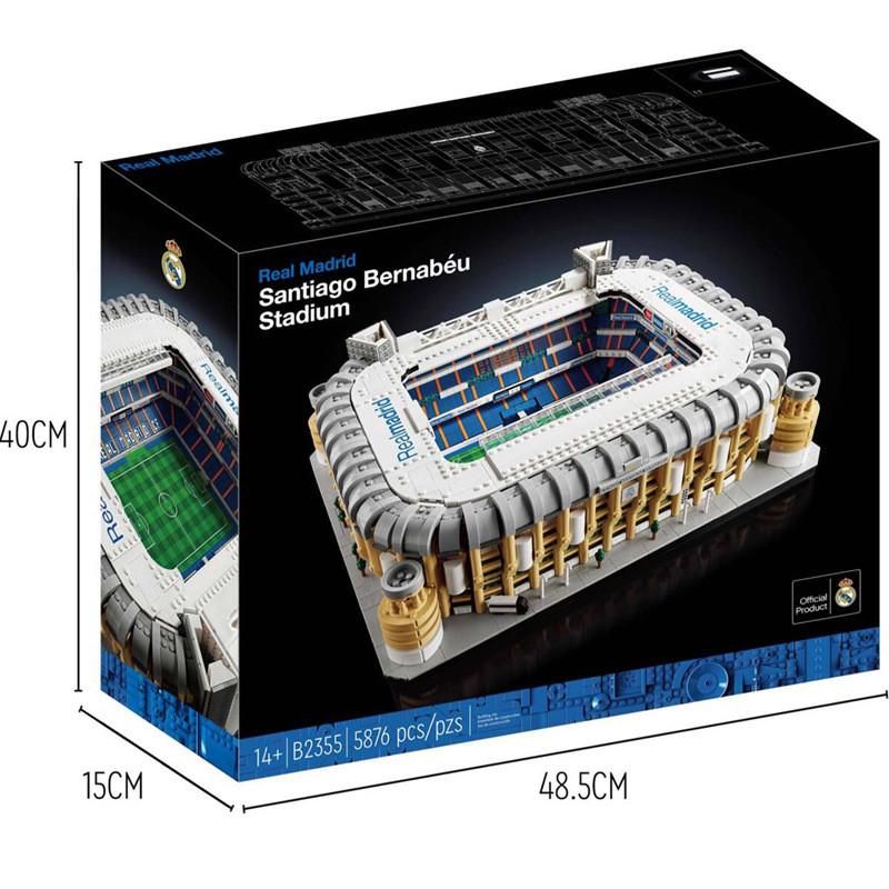 เข้ากันได้กับเลโก้บล็อกตัวต่อ King Madrid Bernardo Stadium 10299 ประกอบรุ่น Street View ของเล่นของขว