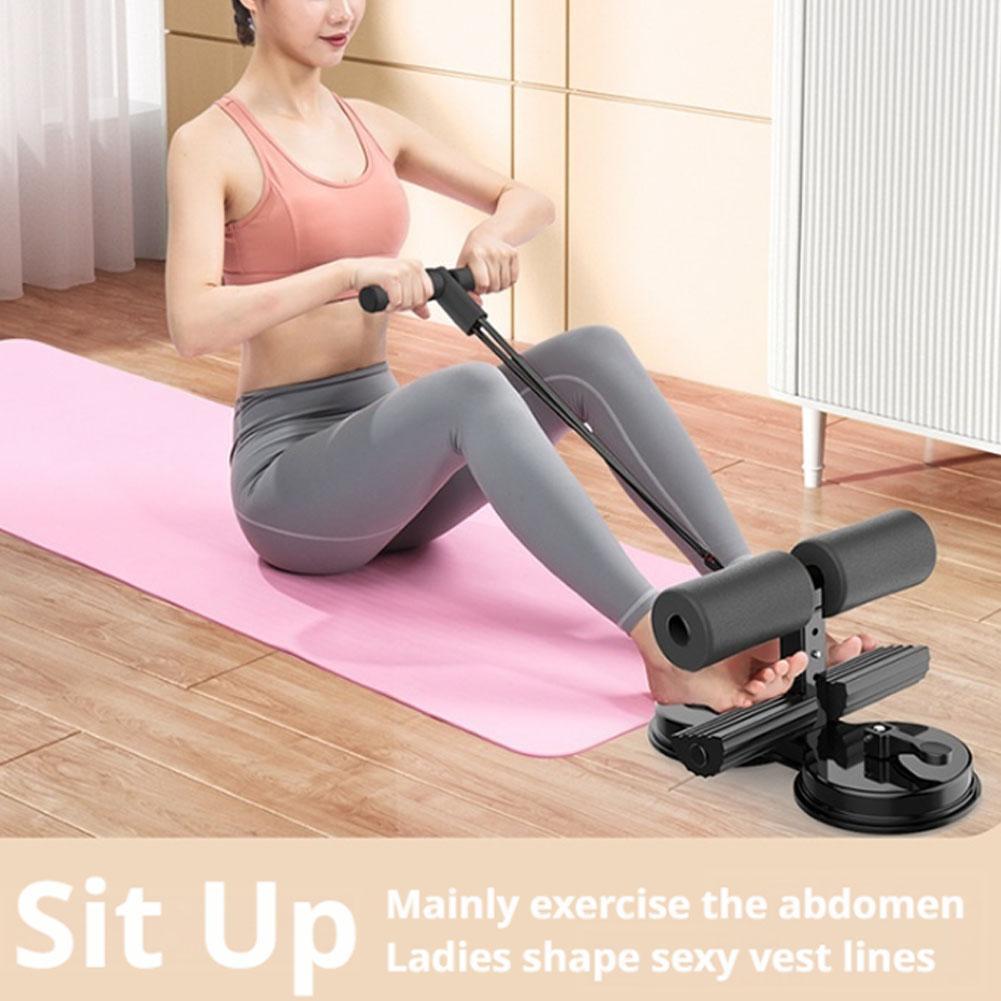 Sit-up Assistant ถ้วยดูดคู่พร้อมเชือกดึง Fixed Stabilizer High School Entrance W6i2