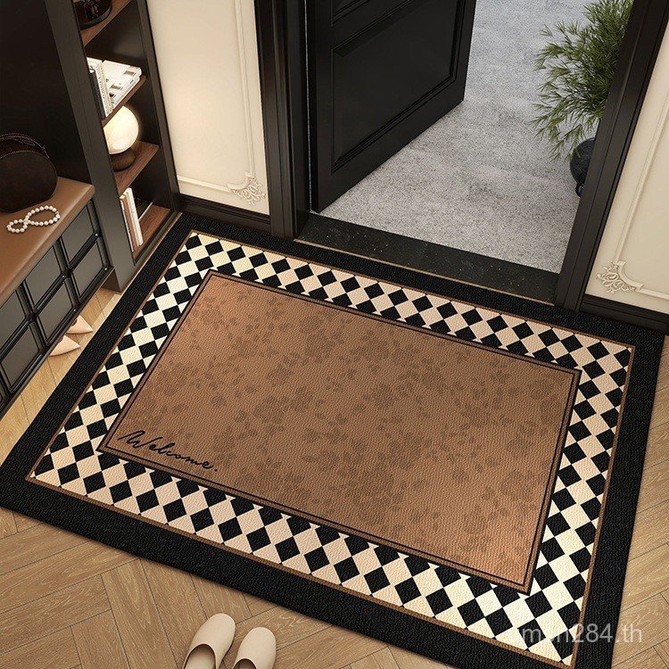 กําจัดฝุ่นพรมปูพื้นเสื่อเท้าเสื่อประตูย้อนยุคเข้าประตูประตูทิ้งพรมเข้าประตูกันลื่นในครัวเรือน SMG1