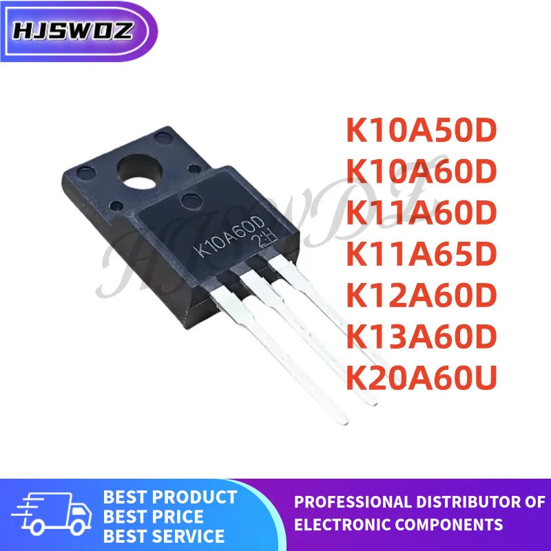 5PCS K10A50D K13A60D K10A60D K11A60D K11A65D K20A60U K12A60D TO-220F Field Effect ทรานซิสเตอร์