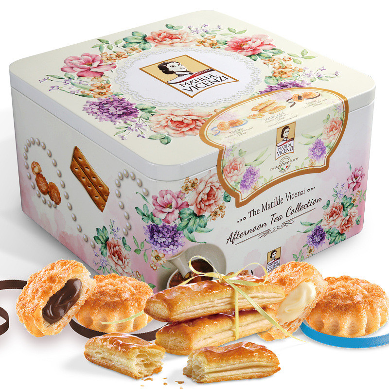 Vicenzi บิสกิตดอกไม้จากอิตาลี ของขวัญสำหรับคริสต์มาสในกล่องสวยงาม
