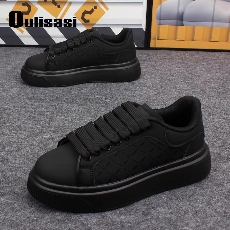 Ollie Breathable Dad เพิ่มความสูงตาข่ายหนาSoled 2025 รองเท้าแฟชั่น Casual All-Match กีฬารองเท้ารองเท