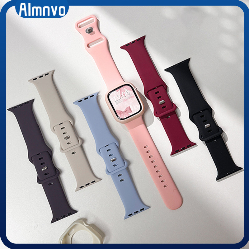 สายยางอ่อนสายรัดกีฬา for Smart Watch IWatch SE Ultra 3 2 Series 11 10 9 8 7 6 5 4 3 49 46 45 44 42 41 38มม.