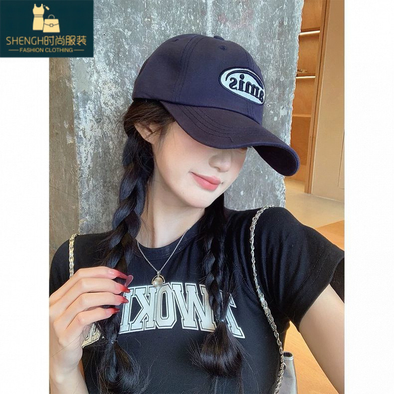 Amis หมวกหญิงสบายๆเกาหลีรุ่น Peaked หมวกฤดูใบไม้ผลิฤดูร้อน Street สวมใส่ ins All-Match ขนาดเล็กเบสบอ