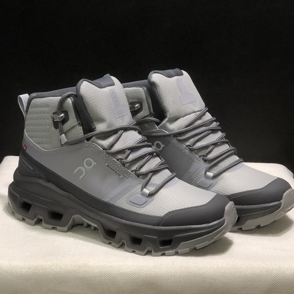 บนวิ่งบน Cloudrock MID WP รองเท้าเดินป่ากันน้ําสําหรับผู้ชายและผู้หญิงรองเท้าผ้าใบ Unisex คู่ TrailShoes High-top Massness antiskid 2025 JBFV
