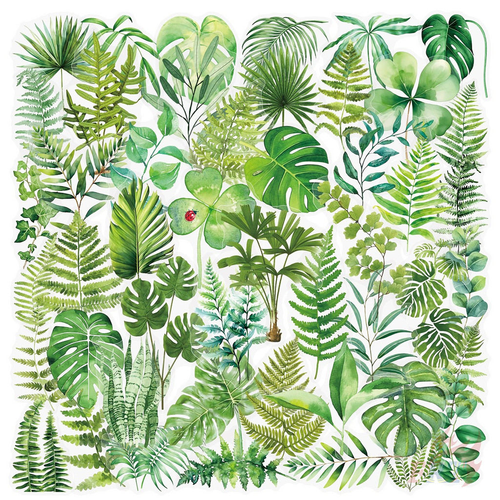 ❉ สติ๊กเกอร์ PET Leafs Series 03 ❉ 50 ชิ้น/เซ็ตกันน้ําแฟชั่น DIY Doodle Decals สติ๊กเกอร์