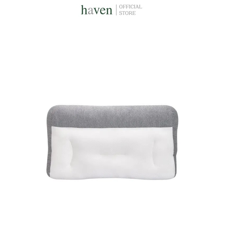 Haven หมอนหนุน Cervical 700 กรัม ใยสังเคราะห์ รองรับต้นคอ ลดความเมื่อยล้า สีขาว