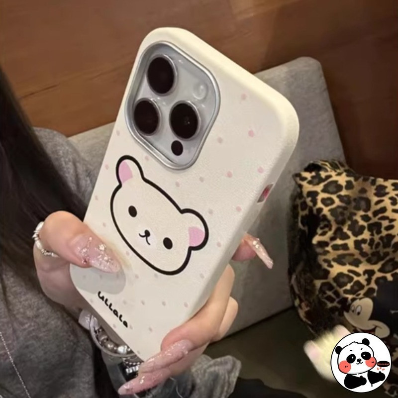 น่ารัก Rilakkumaเคสโทรศัพท์สําหรับOPPO A6 A5X A5 A5i Pro A80 A60 A40M A3 Pro A3X A79 5G 4GปกหนังPUการ์ตูนหมีInsสไตล์ปลอกนุ่ม ราคา ถูกที่สุด ดีลบีเคเค แกลเลอรีภาพที่ 4