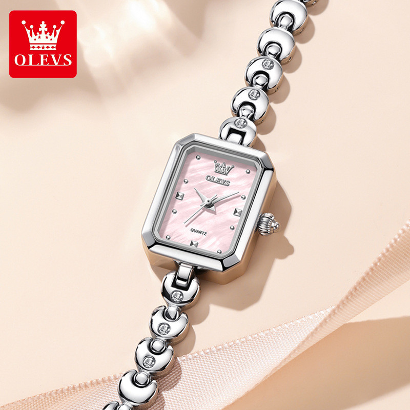 มะกอก 3665 นาฬิกาแบรนด์ขายร้อนสร้อยข้อมือนาฬิกาสี่เหลี่ยมเล็กนาฬิกาสุภาพสตรี