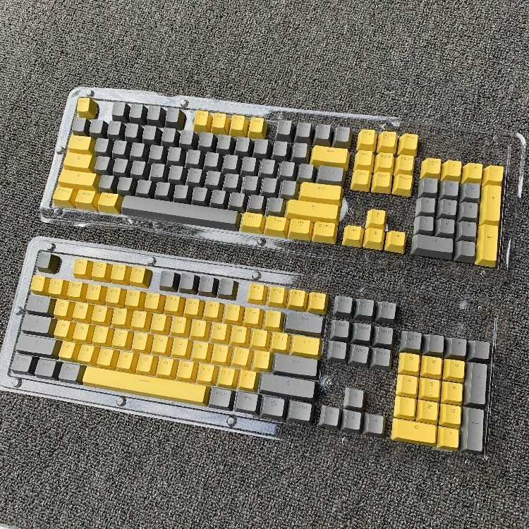 keycap sa keycap แป้นพิมพ์ PBT Keycap สีเหลือง Bumblebee สีดําสีเหลืองสีเหมาะสําหรับ RK สีดํา Jue IK