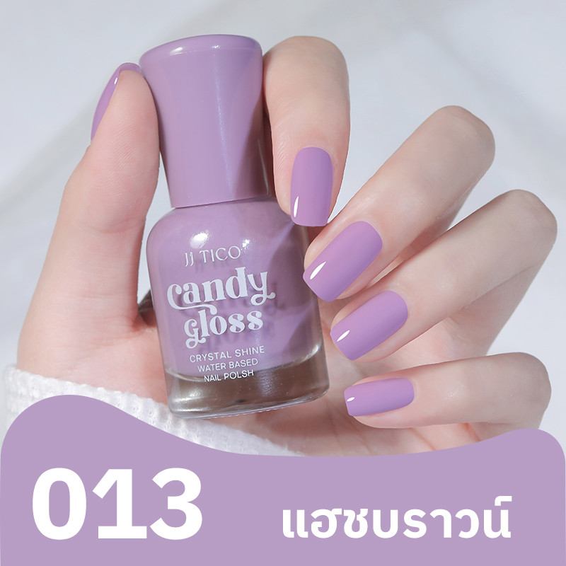 JJ TICO พร้อมสต็อก Quick Shipment สีม่วงที่ไม่ซ้ํากันน้ํายาทาเล็บ 10ml Quick-Drying Long-Lasting อย่าอบแสงปกป้อง