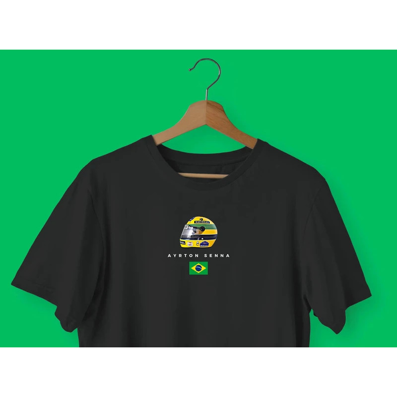 เสื้อยืดลายกราฟิก Ayrton Senna F1 และ Liam Payne เหมาะสำหรับผู้ชาย