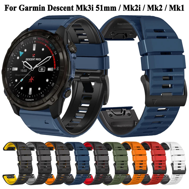 สายนาฬิกาสําหรับ Garmin Descent Mk3i 51 มม. Mk2i Mk2 Mk1 Fenix 6X 6 Pro 7X 7 Pro 5X 5 Plus Quickfit 