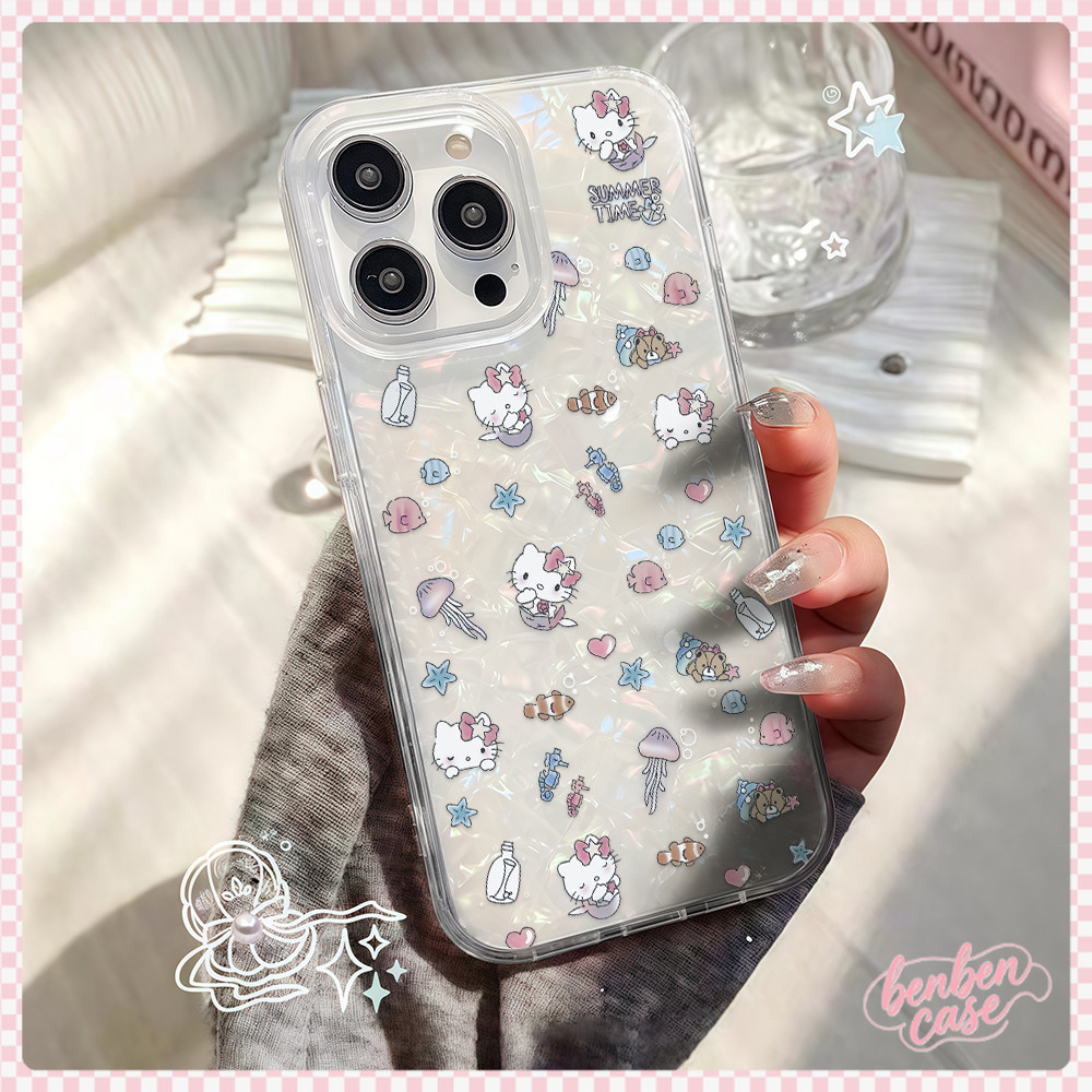 COD-ในไทยเคส น่ารักหัวใจ ลายเปลือกหอย For IPhone 13 16 14 รูปที่ 3