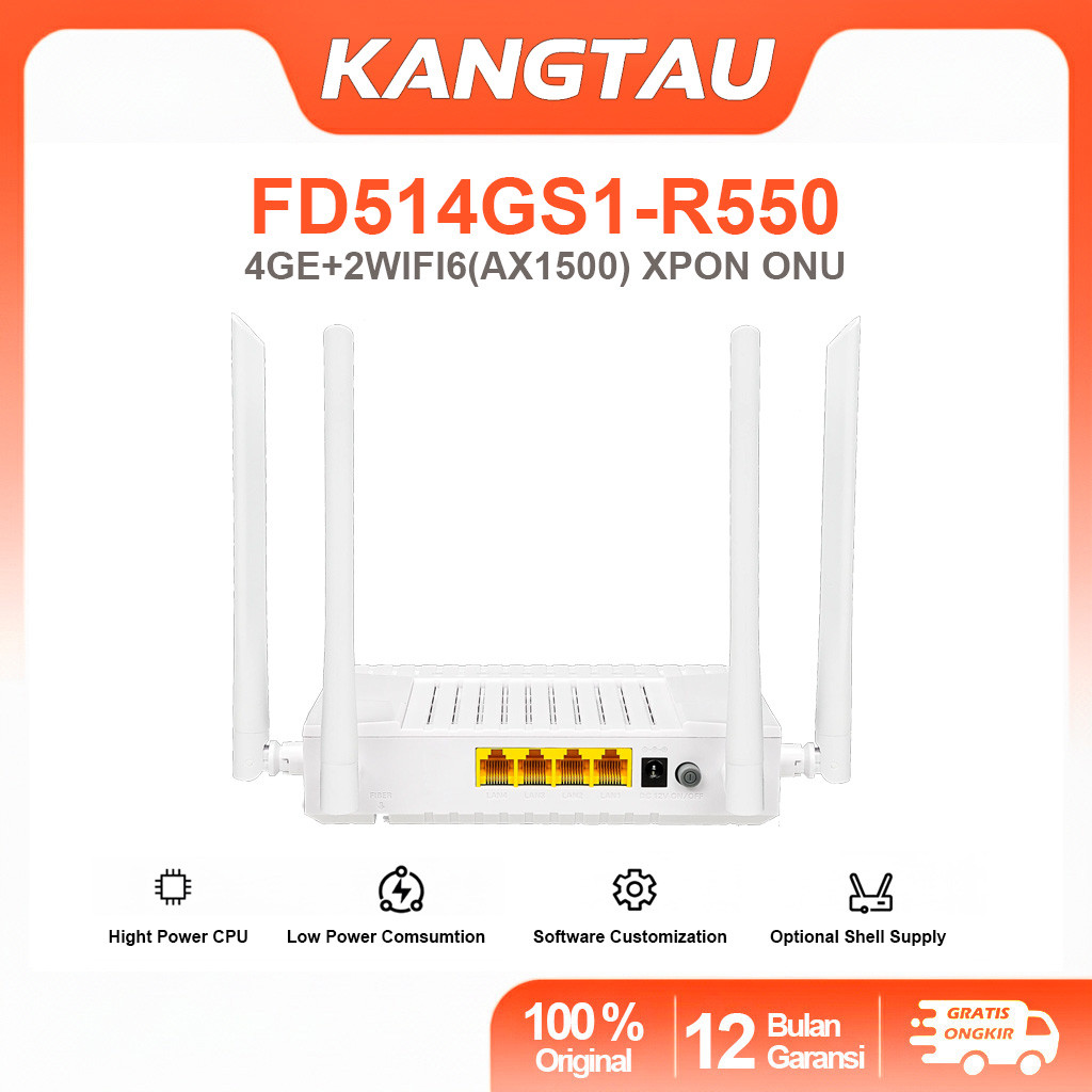 C-DATA FD514GS1-R550 XPON ONU 4GE DUAL BAND WIFI6 (AX1500) GPON EPON ONT