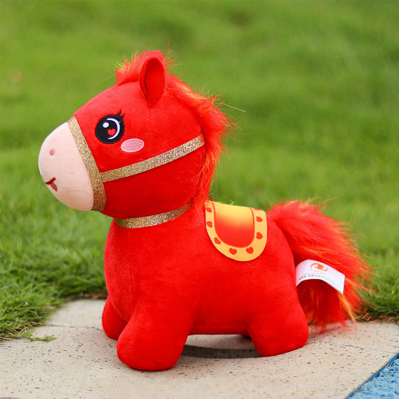 COD ตุ๊กตาม้า มาสค็อทของปีม้า มันเป็นสัญลักษณ์ของความมั่งคั่ง และความสุข ตุ๊กตาขนฟู ของเล่นเด็ก - รูปที่ 5