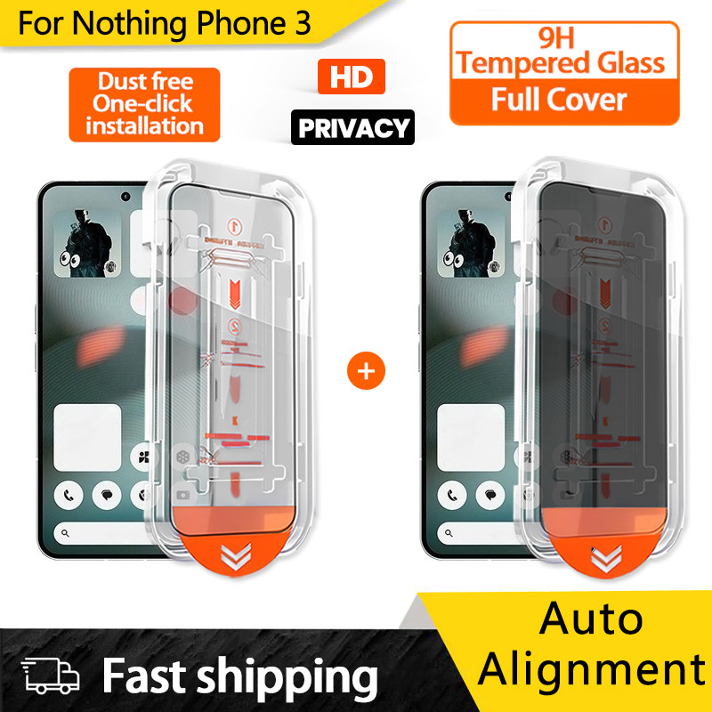 สําหรับ Nothing Phone 3 3a Pro 2a 2 1 Plus CMF โทรศัพท์ 2 Pro 1 ติดตั้งง่าย HD ความเป็นส่วนตัวกระจกนิรภัยป้องกันหน้าจอฝุ่นฟรีติดตั้งกล่อง