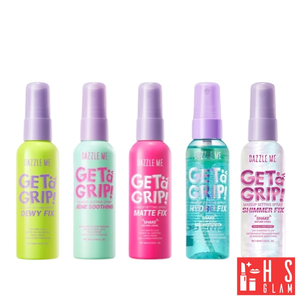 Dazzle Me Get A Grip Makeup Setting Spray แดซเซิล มี เซทติ้งสเปรย์ ล็อคเครื่องสำอางค์ 1 ขวด 60ml