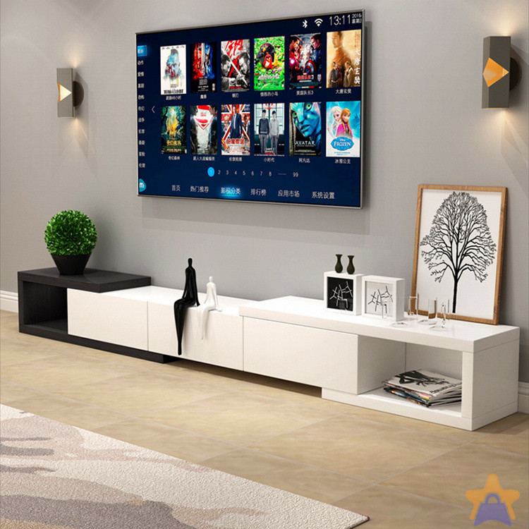 TV cabinet retractable TV cabinet stretch floor-standing TV cabinet coffee table combination set kab