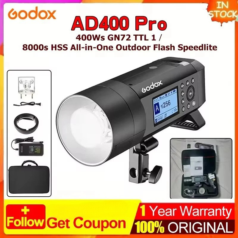 Godox AD400Pro Witstro All-In-One Outdoor Flash ·สําหรับสตูดิโอถ่ายภาพอุปกรณ์เสริมวิดีโอสด AD400 Pro