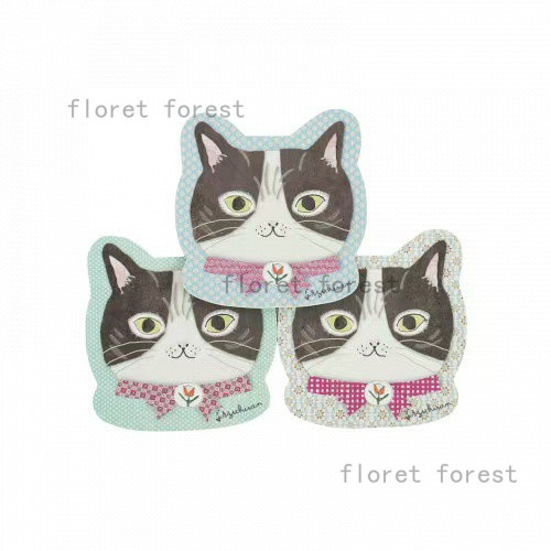 ญี่ปุ่นญี่ปุ่น Kusuguru แมวแท้ Fadou รูปแบบหนังสังเคราะห์ Coaster Placemat แผ่นรองเมาส์การ์ตูน 516