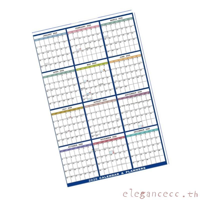 ELEGAN 2026 Full Year Calendar Wall Planner 2026 Yearly Planner Erasable Wall Planner