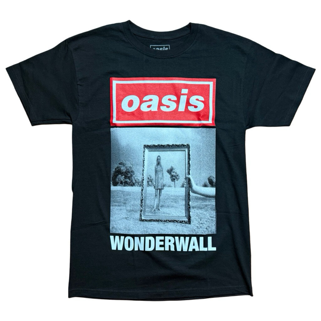 เสื้อวง OASIS T-SHIRT : WONDERWALL (BLACK) ลิขสิทธิ์แท้ USA