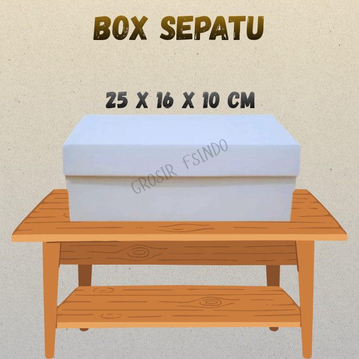 CHECK OUT BOX พร้อมรองเท้าไม่ช้าสีขาว SIZE (21.5x15x9cm) (25x16x10cm)
