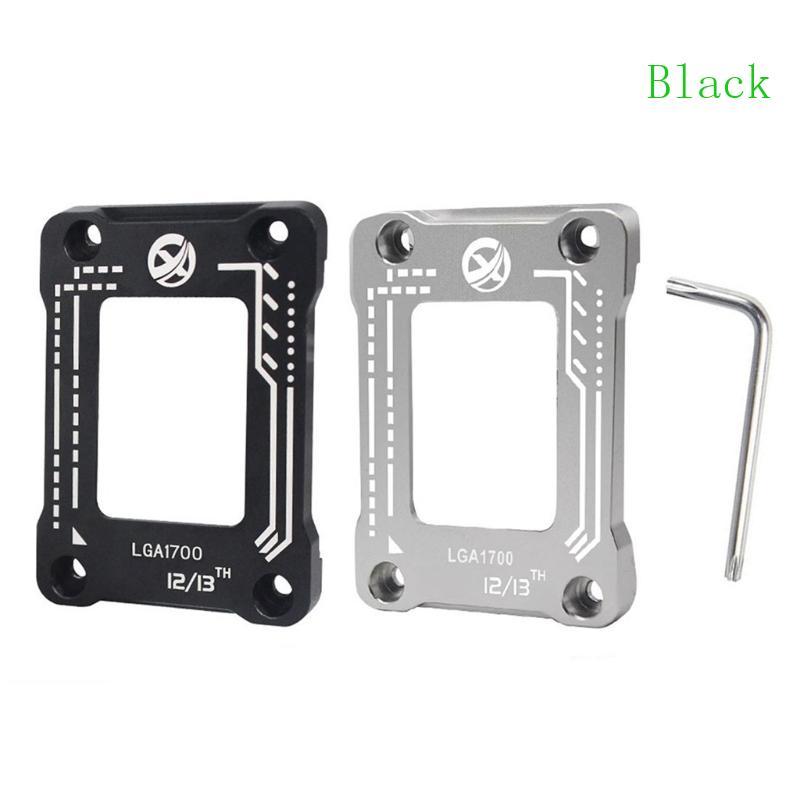 สีดําอลูมิเนียม-โลหะผสมวงเล็บ CPU ดัด Corrector กรอบสําหรับ LGA1700 LGA1800 CPU Fix