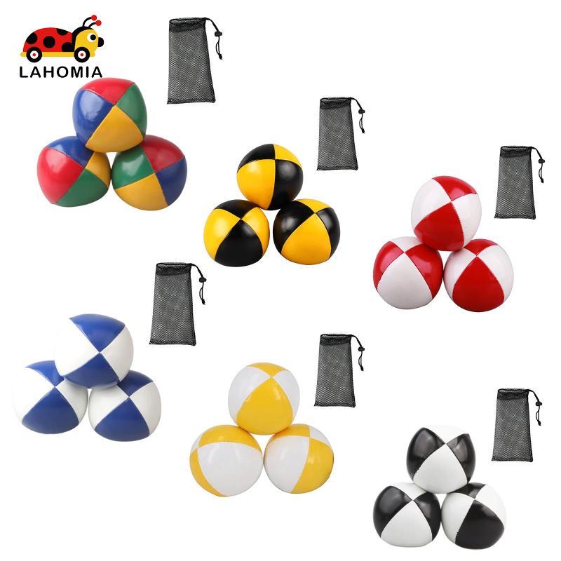 [Lahomia] 3x Juggling Balls Juggle Balls Easy with Mesh Pouch Toss Ball สําหรับผู้ใหญ่ชายหญิง Jugglers Kids