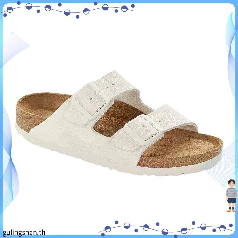 รองเท้า Birkenstock พื้นหนา, รองเท้าแตะ Cork Soled, รองเท้าแตะหนัง Double Breasted Boken