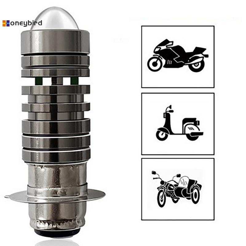 Honeybird ไฟหน้ามอเตอร์ไซค์ LED 12V H6 P15D PX15D สําหรับสกู๊ตเตอร์