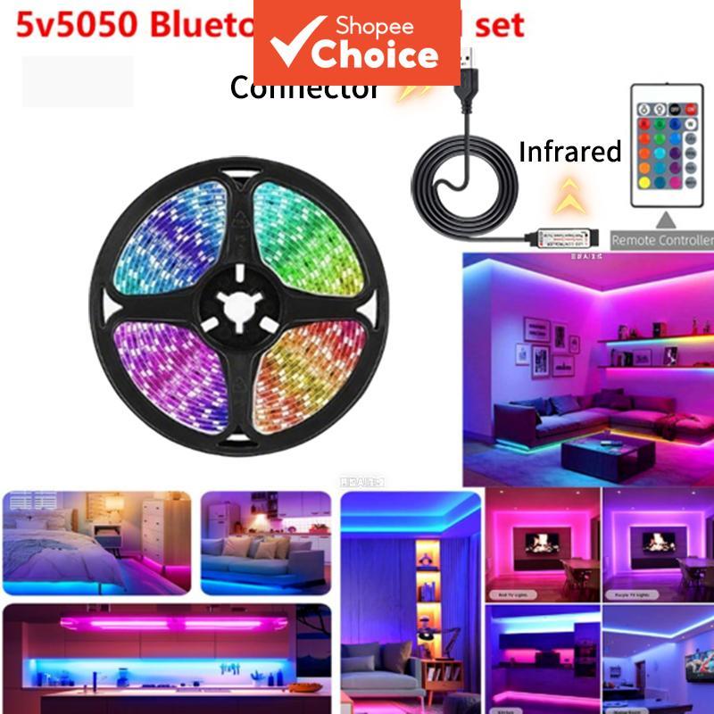 ไฟเส้น LED RGB อินฟราเรด 5V ความยาว 1–30 เมตร ควบคุมด้วยรีโมทอินฟราเรด ปรับสีได้เต็มรูปแบบ ระยะฉายไกลคงที่ ปลอดภัยแรงดันต่ํา ตัดต่อและเชื่อมต่อได้ เหมาะสําหรับตกแต่งสร้างบรรยากาศทั้งภายในและภายนอกอาคาร