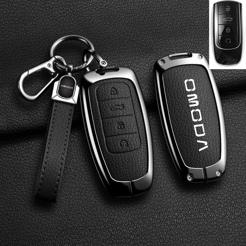 Chery เคสกุญแจรีโมทรถOmoda C5 ev Omoda 5 OMODA6 /A8 JAECOO J7สังกะสีหนังรถป้องกันปลอกกุญแจกันลื่น