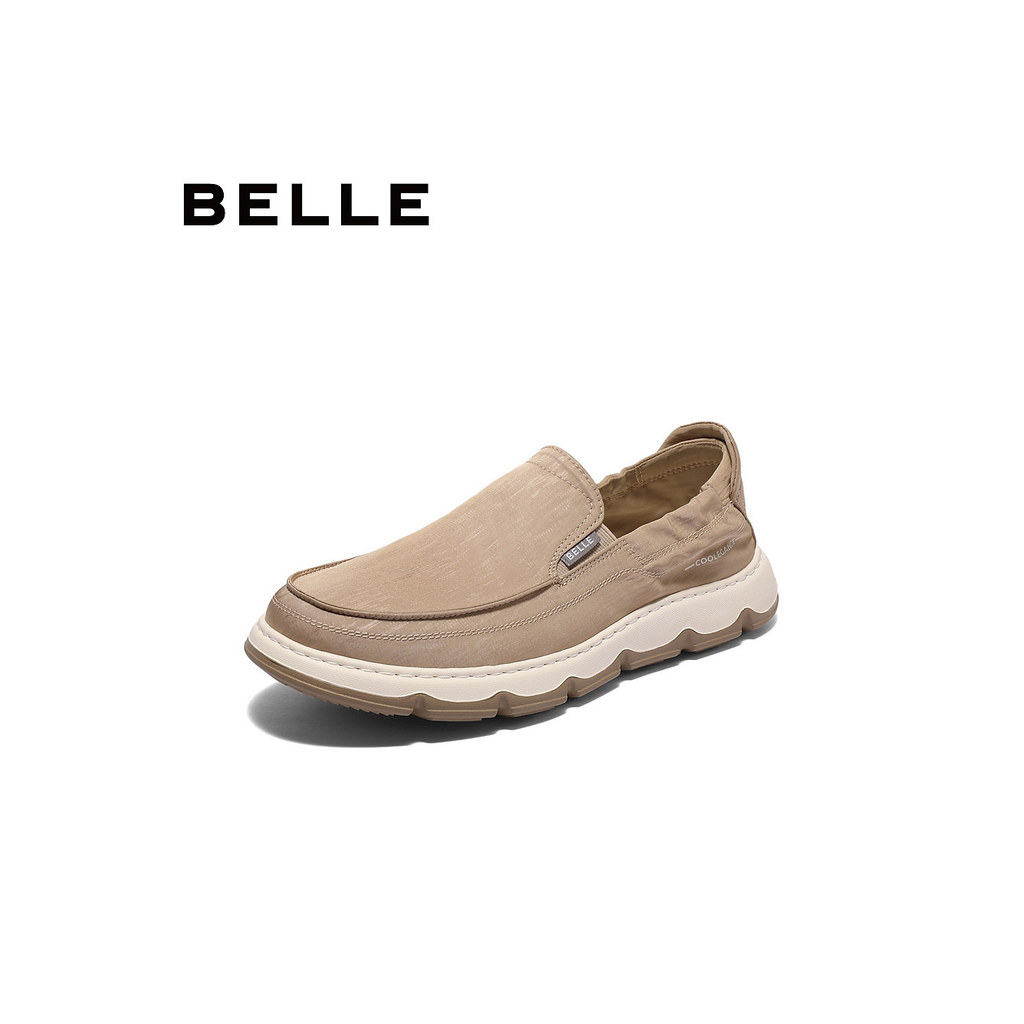 Belle Mens Casual Breathable Cloth Shoesฤดูร้อนสไตล์ใหม่หนาSoled Slip-On Lazy Dad Shoes 8RW01BM5