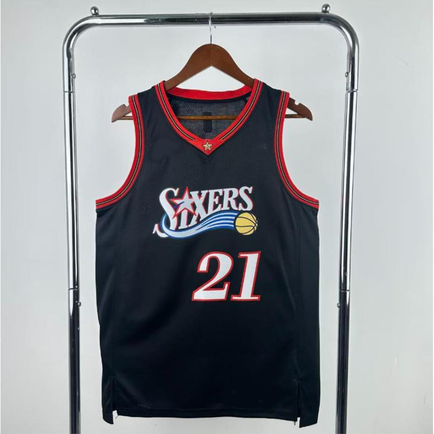 [กดร้อน]2026 เสื้อบาสเก็ตบอล Philadelphia 76ers Have Logo George Allen Iverson City Edition Jersey