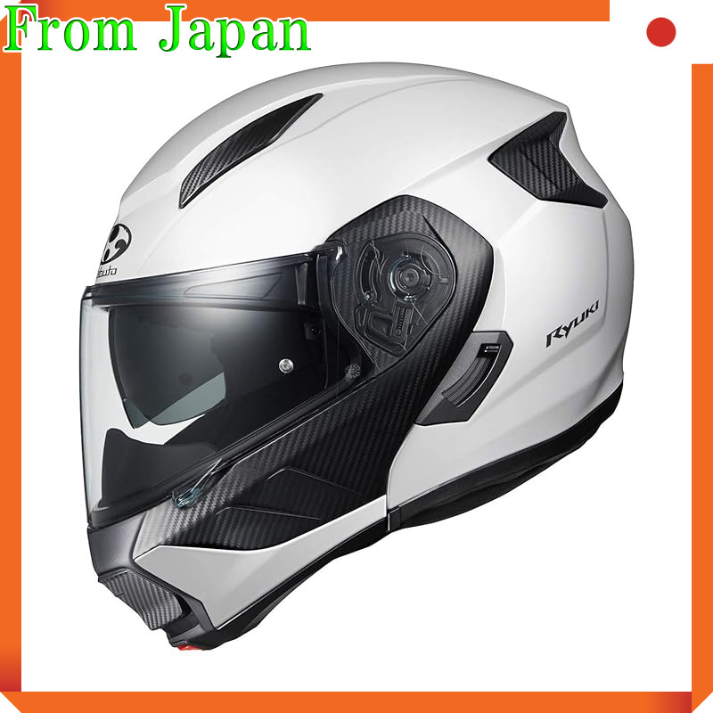 OGK KABUTO Motorcycle Helmet System RYUKI White Metallic (Size: L)