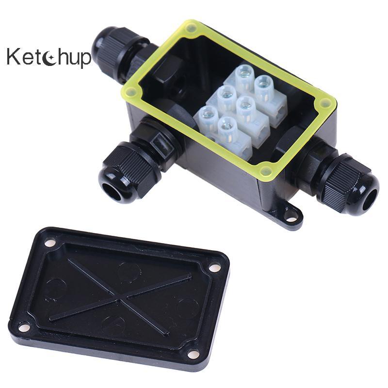 [Ktchup-t] 3Way IP66 กล่องเชื่อมต่อสายเคเบิลกันน้ํากลางแจ้งพร้อมเทอร์มินัล 450v Nice