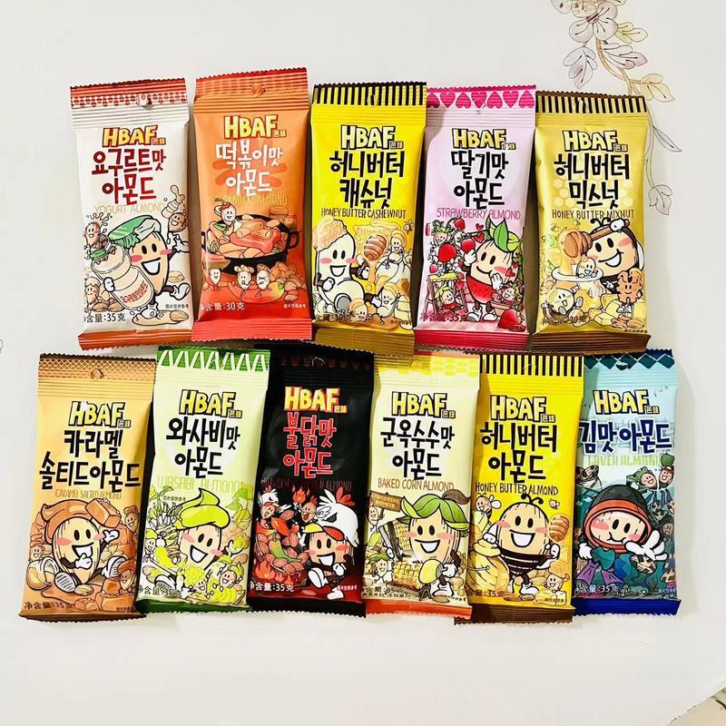 HBAF芭蜂扁桃仁蜂蜜黄油扁桃仁35g韩国进口零食品坚果农场4-8HBAF Almond Honey Butter Almonds 35g Korean Imported Snacks Nut Far