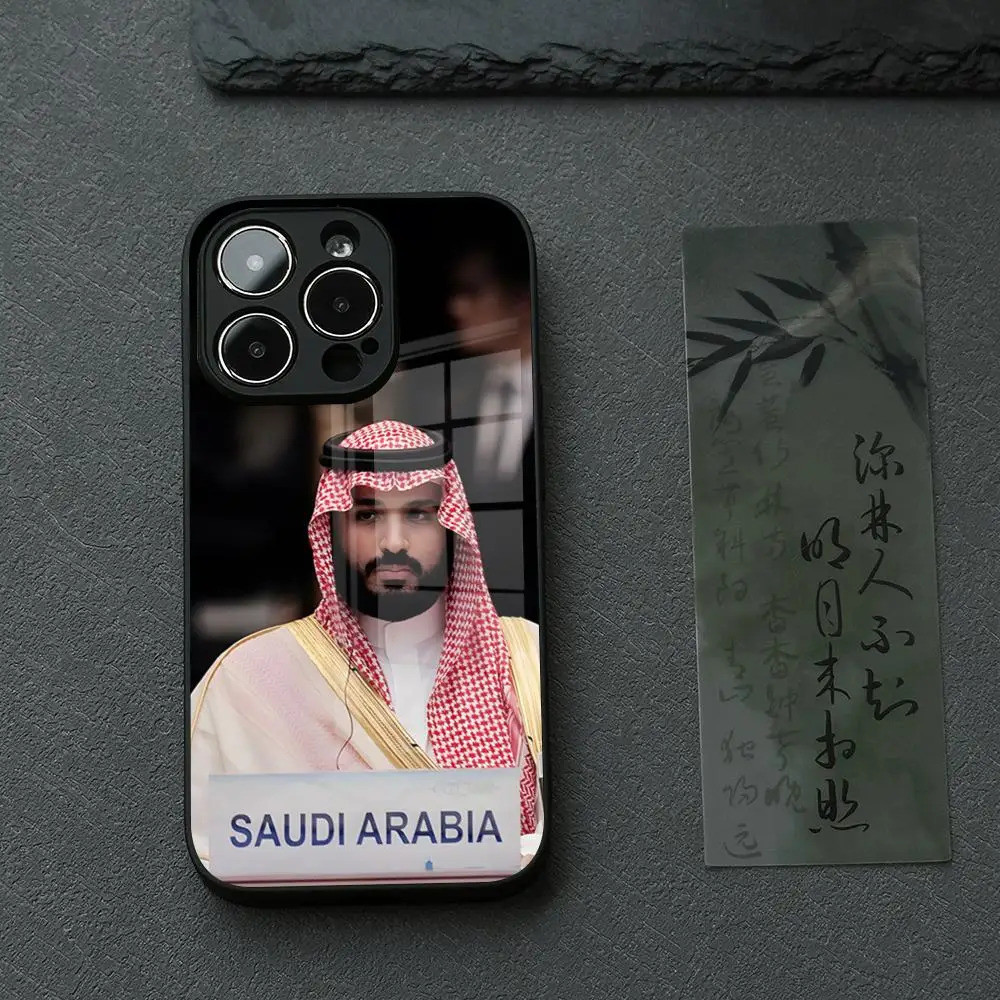 BK-3 Mohammed Bin Salman เคสโทรศัพท์สําหรับ IPhone 17 16 14 Pro 15 13 12 Max 11 XR หรูหราแก้ว Cove