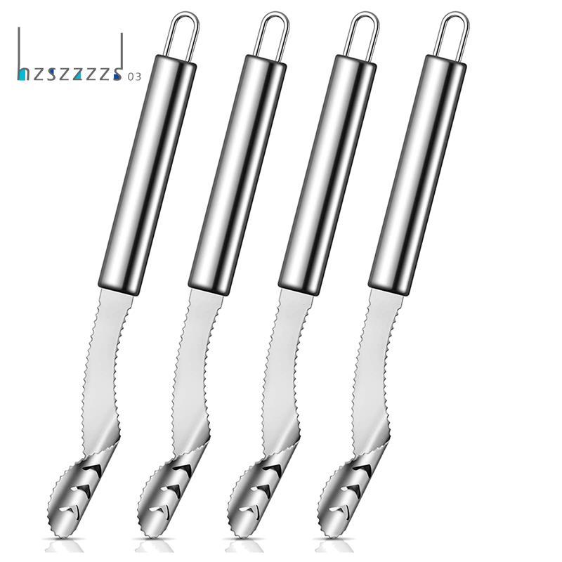 4PCS Jalapeno Pepper Corer,สแตนเลสพริกจับ Jalapeno Corer, Core Deseeder สําหรับ Jalapenos,พริก,Bell 