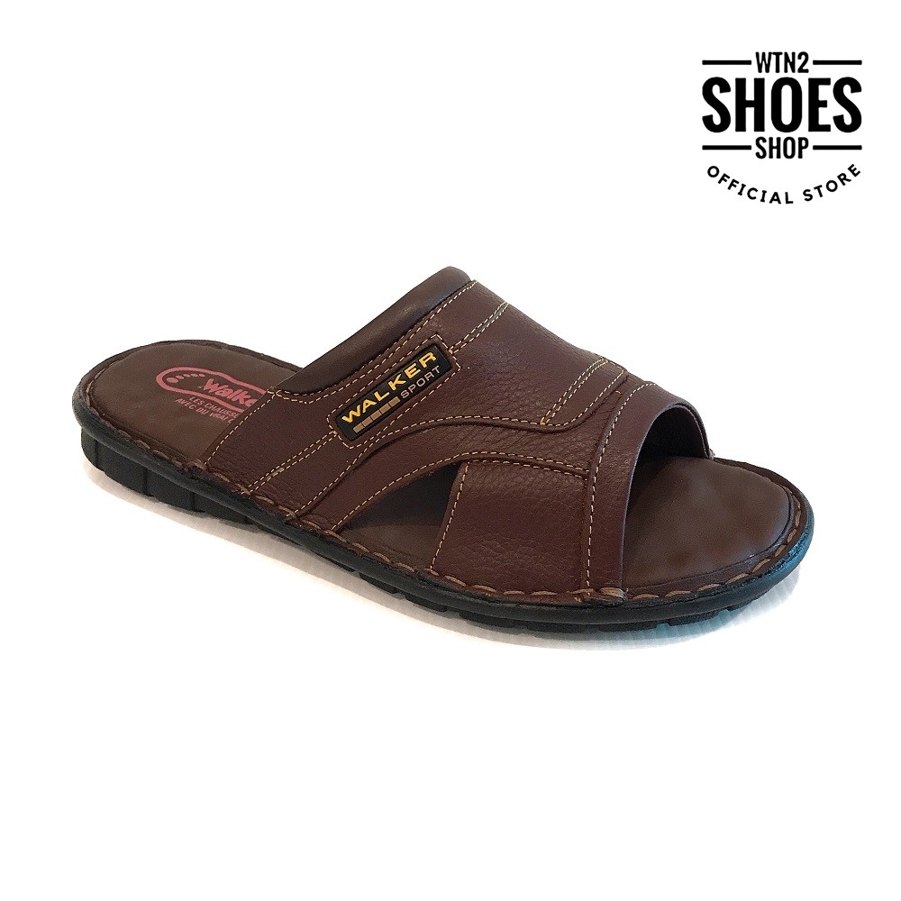 Walker WB692 Men Leather Sandals Shoes Brown