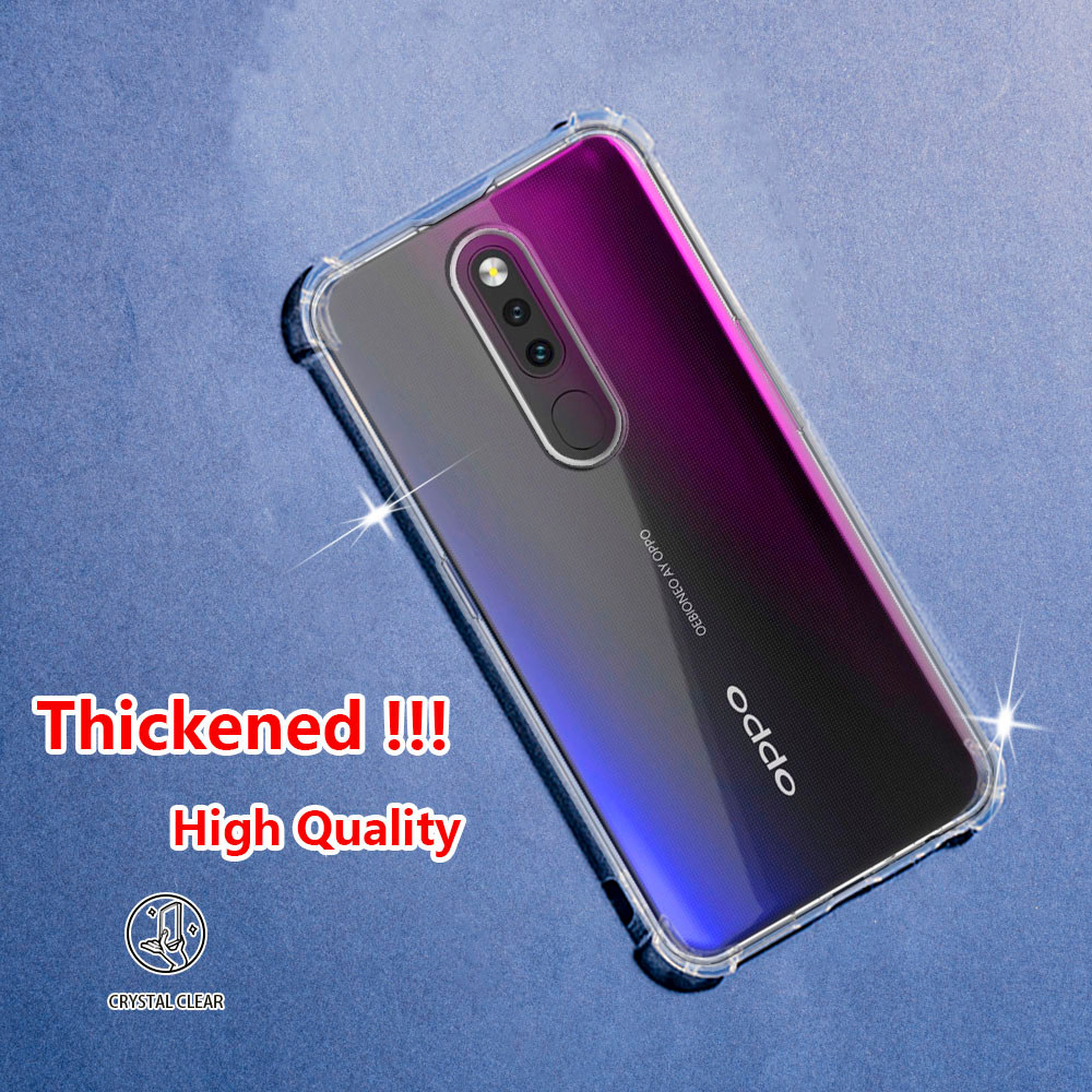 OPPO F11 Pro CPH1969 CPH2209 CPH1987 คริสตัล Clear Jelly Case Air-Guard มุม Soft TPU ยืดหยุ่นซิลิโคนป้องกันยางโปร่งใสเคสโทรศัพท์