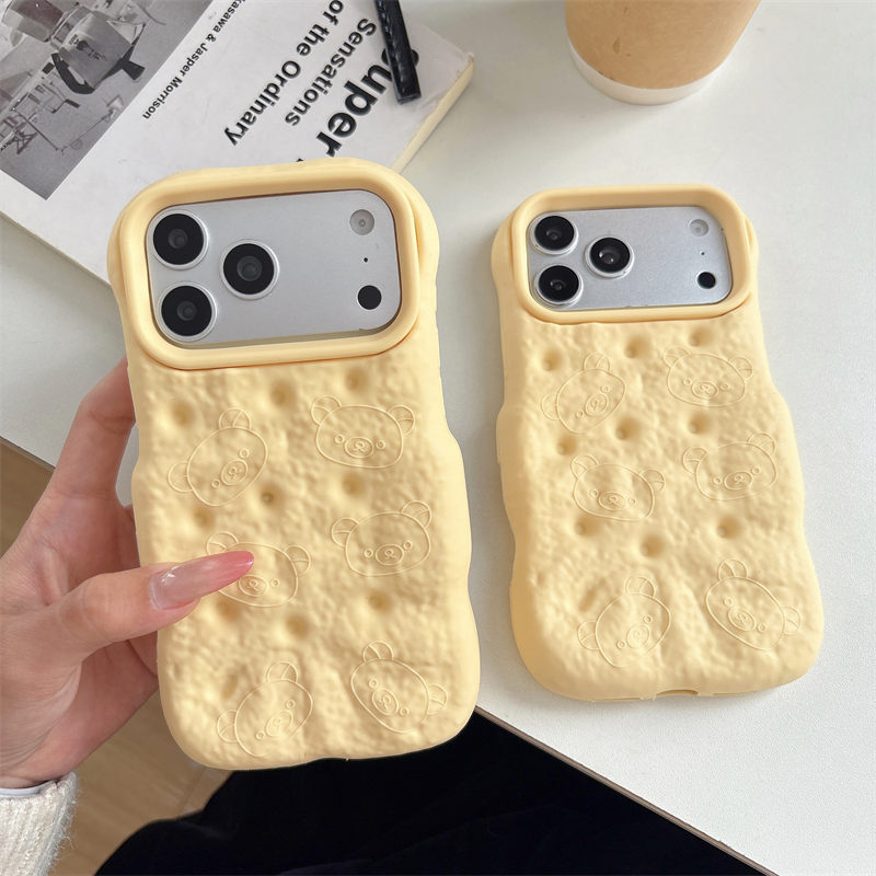 3D พร้อมขาตั้ง สําหรับ OPPO Reno14 5G Reno 15Pro Max 14F 14 14Pro 13 13Pro 12 12Pro Find X9 X8 X8S เคสมือถือ Soft TPU Case เคสป้องกัน Cute Cartoon Bread Bear Cover เคสกันกระแทก เคสซิลิโคน – โปรปัง