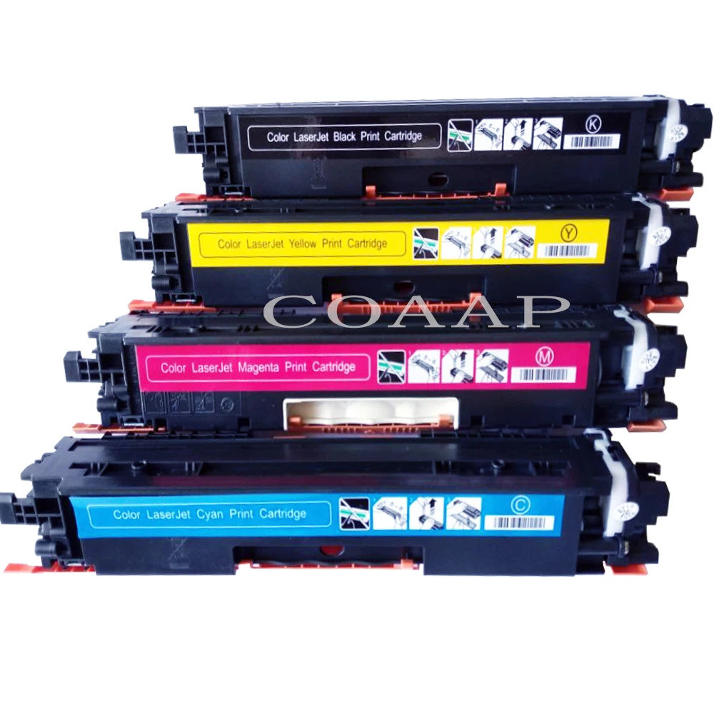 CF350A CF351A CF352A CF353A สีดํา Cyan Magenta สีเหลืองตลับหมึกสีสําหรับ HP M176n M176 M177fw M177 เ